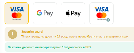 Slots City &ndash; Методи Депозиту